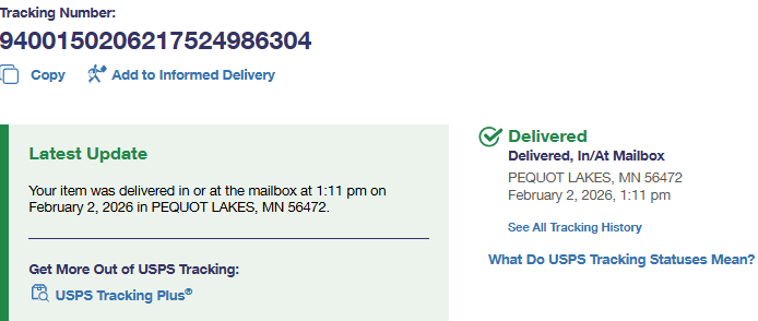 Delivery - Feb